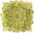 OiseauVoler Decorative 3D Flower Throw Pillow Covers Handmade Pillowcases for Sofa Bed Home Room Decor 18 x 18 Inch Green by OiseauVoler