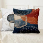 Abstract Boho Throw Pillow Covers 26''x26'' Set of 4, Minimalism Geometric Strips Cushion Covers Navy Blue Bohemian Pillowcases for Couch Sofa Bedroom Farmhouse Livingroom Garden Patio - Image 7