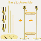 Gold Candlestick Holder Set of 24 for Taper Candles, Decorative Candle Holders Bulk Candle Stick Holders Taper Candle Holders for Table Centerpiece Wedding Dinning Party Anniversary Home Decor - Image 4