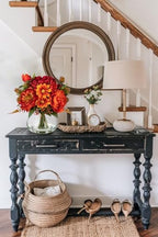 Fake Peony Flowers in Vase Fall Table Centerpiece Faux Floral Arrangement in Vase Autumn Artificial Flowres for Tables Orange Silk Flowers Arrangement - Image 4