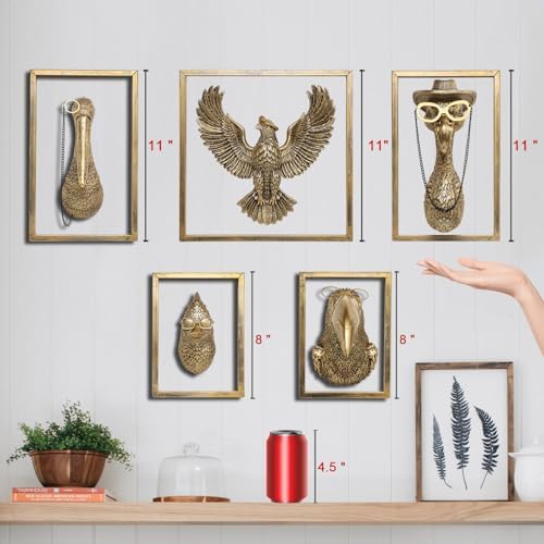 Bird Wall Art Decoration Sculpture(Flamingo,Gift Metal Frame)- Exquisite Wall Hanging Sculptures for Living Room, Bedroom, Office - Handmade Home Art Decor & Unique Housewarming Gift - Image 4