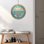 Hanukkah Menorah Jewish Suncatcher Acrylic Hanging TQN3990AS, 8in - Indoor, Outdoor, Home Decor, Window Suncatcher Hanging Decorations - Image 6