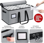 Hatisan 2Pcs Christmas Tree Storage Bag for 7.5ft Artificial Trees with Christmas Ornament Storage Box, Sturdy Waterproof Material, Zippered Bag, Stitched Reinforced Carry Handles(Grey, 7.5 ft) - Image 5