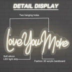 Love you more Neon Sign Romantic Wedding Led Light, Gift for Lover - Image 5