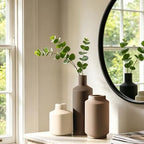Ceramic Vase Set of 3, Modern Decorative Vases for Home Decor, Small Flower Pottery Vase Sets, Boho Farmhouse Rustic Vases for Living Room, Kitchen, Bedroom, Bathroom, Shelf, Table - Image 4