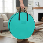 24 Inch Round Storage Bag 1 Pack,Water Green Watercolor Waterproof Wreath Storage Container with Handles&Zipper Solid Color Closet Organizer Bags Garland Box by Unknown