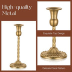 Candeldo Gold Candle Holders Set of 10, Table Centerpiece, Wedding Decor - Image 3