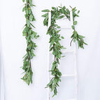 DearHouse 5.5ft Seeded Eucalyptus Garland, Artificial Vines Faux Eucalyptus Leaves Table Garland Artificial Greenery Wedding Backdrop Arch Wall Decor - Image 6