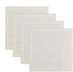 Solino Home 100% Pure Linen Placemats Natural, Athena 14 x 14 in, Set of 4 by SolinoHome