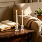 Hosley® Elevate Your Decor with Set of 48 Glass Taper Candle Holders 2.5 Inches High, Perfect for Weddings, Parties, and Elegant Home Ambiance - Image 5