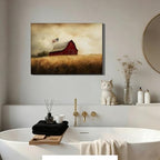 ZERILYN Ship Next Day-Patriotic Red Barn Canvas Wall Art, American Flag Farmhouse Decor, Independence Day Home Decoration, Rustic Country Wall Hanging, 4th of July Prints Poster - Image 4