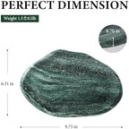 Koville Green Marble Cloud Shape Vanity Tray, Serving Stone Key Tray for Home Decor, 10" x 7" Luxurious Natural Marble Storage Trays for Bathroom, Stone Plate Holder for Perfume, Candle and Jewelry - Image 2