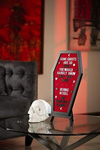 Nomnu Coffin Letter Board, Red Gothic Decor w/Bat Stickers, Spooky Emojis - Image 6