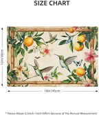 Farmhouse Lemon Placemats Set of 6 Rustic Flowers Hummingbirds Table Mats Bird Place Mats Decor Imitation Linen Heat Resistant Tablecloth for Dining Decorations Kitchen Party Restaurants 12''x18'' - Image 6