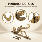 Indian Shelf Brass Peacock Plant Hanger Hook for Baskets and Lanterns - Image 4