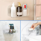 Diesisa Acrylic Wall Mount Organizer, 3Pcs Clear Adhesive Bathroom Shelves - Image 7