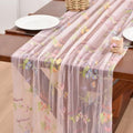 Butterfly Floral Table Runner Flowers Tea Garden Party Picnic Table Decor by Joanlody