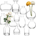 Mini Bud Vases As Wedding Centerpieces for Tables,Clear Bud Vases for Flowers,Small Flower Vases Suitable for Birthday Party,Anniversary,Wedding Reception,Baby Shower (Clear, 12 PCS) by Unknown