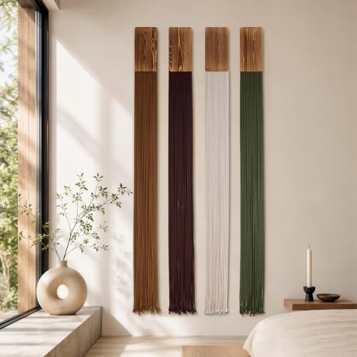 Mokof Boho Macrame Wall Hanging Decor for Living Room Bedroom, 71", 4 Pack by Mokof