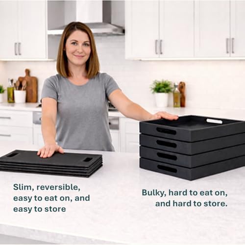 2-in-1 Serving Tray & Placemat | Faux Leather & Reversible - Image 3