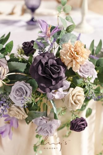 Ling's moment Purple Artificial Flower Garland Wedding Arch 9 FT - Image 5