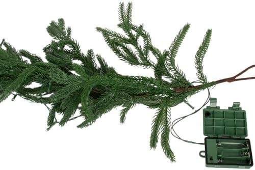 Rowfad Christmas Cedar Pine Garlands, Realistic Norfolk Pine Artificial Greenery for Table, Mantle, Wall, Outdoor Decorations (1, 72, Inches, Cedar Garland-Dark Green) by RowfadFlora