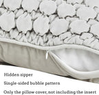 Pillow Cover 26x26 1 Piece Velvet Large Euro Sham Decorative Farmhouse Cushion Covers Soft Bubble Texture for Couch Sofa Bedroom Living Room,Gray - Image 5