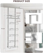 Aetyord Hanging Towel Racks for Bathroom No Drill - Over The Door 6-Tier Bath Towel Storage Organizer for Small Bathrooms-Back Door Large Tiered Towel Holder Hanger for Rolled Towels RV Camper Silver - Image 7
