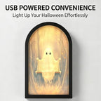 Light Up Ghost Mirror, Novelty Halloween Mirror with Ghost on the Swing, Spooky Light Up Mirrors Holiday Displays, Gothic Halloween Decorations Indoor for Wall Table Mantel Room Home Office Party (#2) - Image 6