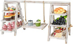 Flenpptly Wooden Cupcake Stand, 3 Tier Cupcake Display Stand, White by Flenpptly