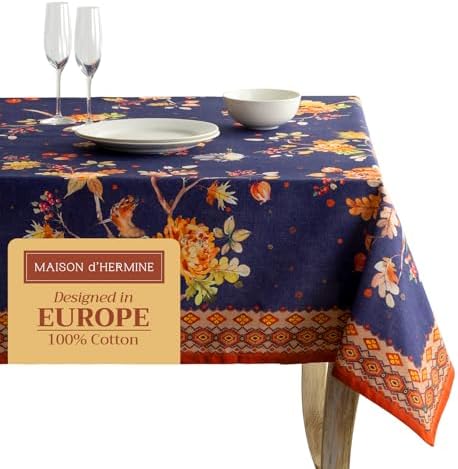 Maison d' Hermine Table Cloth Rectangle Table Reusable 100% Cotton 70"x120" by MaisondHermine