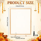 GlikCeil Wooden Pooja Mandap Backdrop Stand DIY Temple Puja Mandir Frame - Image 2