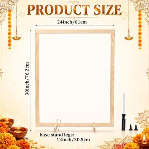 GlikCeil Wooden Pooja Mandap Backdrop Stand DIY Temple Puja Mandir Frame - Image 2
