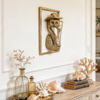 Bird Wall Art Decoration Sculpture(Flamingo,Gift Metal Frame)- Exquisite Wall Hanging Sculptures for Living Room, Bedroom, Office - Handmade Home Art Decor & Unique Housewarming Gift - Image 2