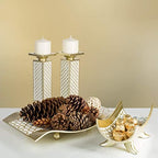 Creative Scents Schonwerk Diamond Lattice Decorative Bowl Table Centerpiece - Home Decor for Living Room, Centerpieces Table Decorations for Dining Room and Coffee Table - Image 2