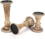 Homebia Design White Wash Mango Wood Candle Holder Set of 3 – 10, 8, 6 Inch - Image 7