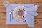 Solino Home Cotton Linen Napkins Light Blue Hemstitch, 20 x 20 in, Set of 4 - Image 2