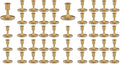 Candlestick Holders Taper Candle Holders, Romadedi Gold Candle Stick Candle Holder for Table Centerpiece, Wedding Reception, Festive Christmas Mantel Decoration or Home Decor, Set of 24 (Pack of 2) by ROMADEDI