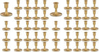 Candlestick Holders Taper Candle Holders, Romadedi Gold Candle Stick Candle Holder for Table Centerpiece, Wedding Reception, Festive Christmas Mantel Decoration or Home Decor, Set of 24 (Pack of 2) by ROMADEDI