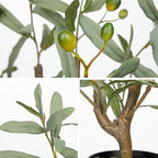 Briful Small Faux Olive Tree with Black Pot for Tabletop - Image 3