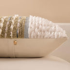 Boho Chenille Tufted Couch Throw Pillow Covers 18x18 Inch Set of 2 Farmhouse Striped Decorative Pillow Covers Accent Neutral Pillowcase Brown Cushion Cover for Living Room Sofa Bed - Image 6