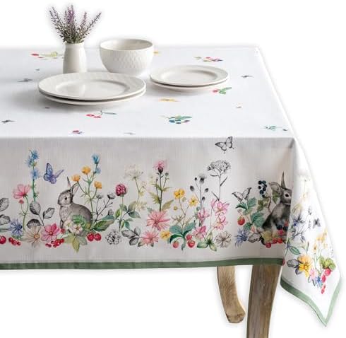 Maison d' Hermine Table Cloth Rectangle Table Reusable 100% Cotton 70"x108" by MaisondHermine