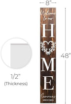 Personalized Welcome Sign for Front Door, Custom Welcome Sign for Porch Outdoor Welcome Home Decorations, 48"x8" PVC Sign (Design 4) - Image 5