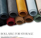 MOSAYT Vinyl Faux Leather Placemats, Set of 8, Beige - Image 6