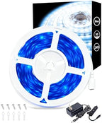 Blue 30ft Led Lights Strip Indoor Rope Lights Easy DIY Cuttable Strip Lights for Fish Tank Bar Room Bathroom Living Room Kitchen Ceiling Wall Vanity Mirror Decor by Aalnfe