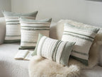 Cethom Boho Lumbar Pillow Covers 14x36 Inch Long, Green Textured Decorative Couch Pillow Cases for Farmhouse Home Decor, Accent Cushion Cover for Sofa, Bed, Living Room, Bedroom, Pack of 1 - Image 5