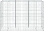 vidaXL Gabion Basket with Cover 118.1"x39.4"x78.7" Galvanized Iron - Image 5