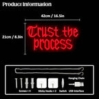 Trust The Process Neon Sign Red Letter Neon Light for Gym Ofiice Room Decor - Image 3