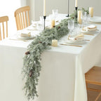 MIZII Christmas Garlands 6 Feet Artificial Pine Garland with Pinecone Real Touch Pines Vine Greenery Garland Christmas Decorations for Xmas Fireplace Mantle Home Decor Indoor Outdoor (White Pine) - Image 5