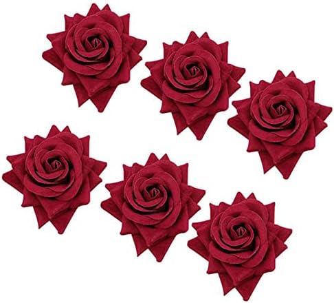60 PCS Red Rose Shape Towel Buckle Napkin Ring Wedding Valentine's Day Hotel Table Decor Metal Gold Napkin Holder - Image 4